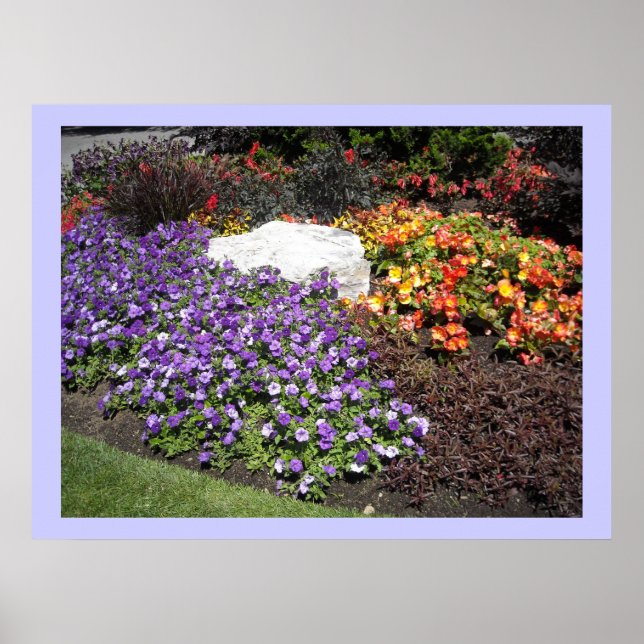 Pôster Jardim de Flores Elegante (Frente)