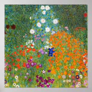 Poster Jardim de Flores Gustav Klimt