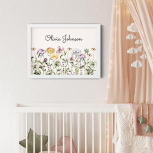 Poster Jardim de Flores Silvestres Personalizado