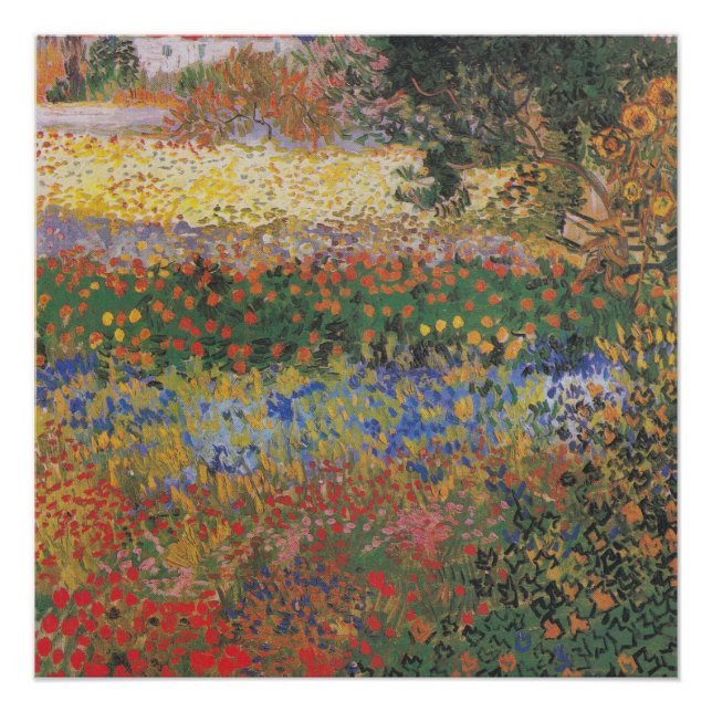 Pôster Jardim de Flores - Vincent van Gogh (Frente)