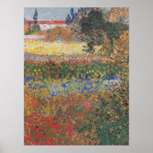 Pôster Jardim de florescência (1888) por Van Gogh