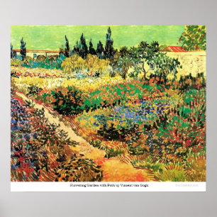 Poster Jardim de florescência com o trajeto por Vincent