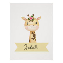 Jardim de girafa fofo personalizado