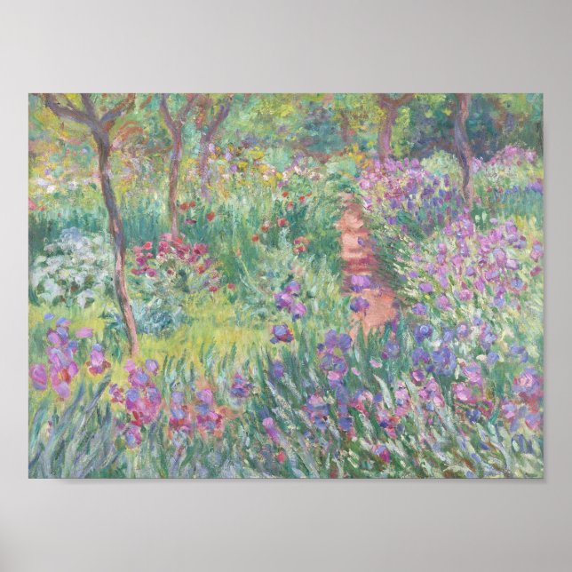 Poster Jardim de Giverny por Claude Monet (Frente)