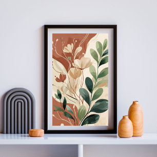 Poster Jardim de Harmonia em Ferrugem III – Floral Botâni