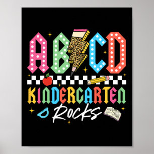 Poster Jardim de Infância Abcd é Incrível Lápis Relâmpago