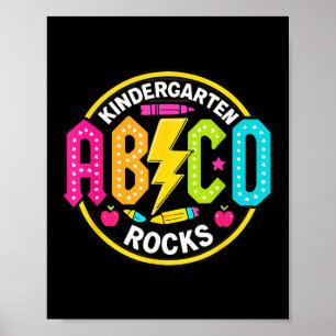 Poster Jardim de Infância Balança Abcd De Volta à Escola 