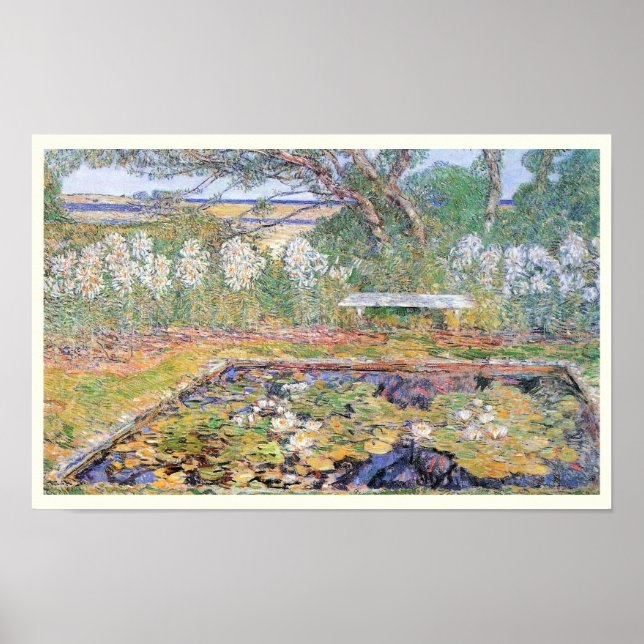Poster Jardim de Long Island por Frederick Childe Hassam (Frente)