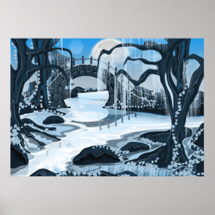 Pôster Jardim de Meditação Japonês