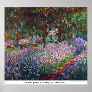 Pôster Jardim de Monet em Giverny por Claude Monet