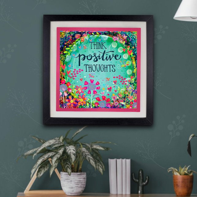 Poster Jardim de "Pensamentos Positivos" Inspiracionais (Criador carregado)