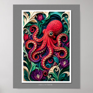 Poster Jardim de polvo de arte em papel vibrante