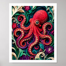 Poster Jardim de polvo de arte em papel vibrante