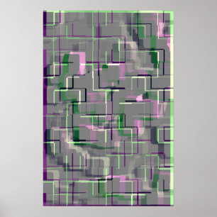 Pôster "Jardim de Rosa Inglês" Arte Geométrica