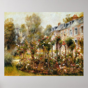 Poster Jardim de rosas Wargemont por Renoir
