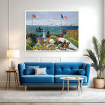 Poster Jardim de Sainte-Adresse, Monet<br><div class="desc">Monet passou o verão de 1867 com sua família em Sainte-Adresse, um resort costeiro perto de Le Havre. Foi lá que ele pintou essa cena flutuante e iluminada por sol do lazer contemporâneo, alistando seu pai (mostrado num chapéu do panamá) e outros parentes como modelos.</div>