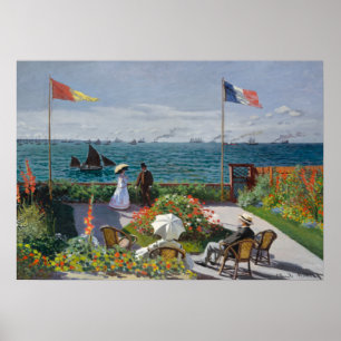 Poster Jardim de Sainte-Adresse por Claude Monet