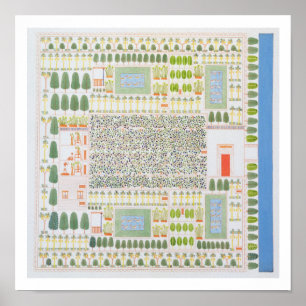 Poster Jardim de um dignatário egípcio alto, de