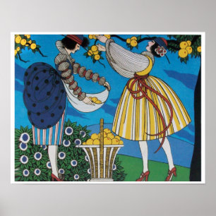 PÔSTER JARDIM DE VERÃO / DESIGNADOR DE FASHION COSTUME