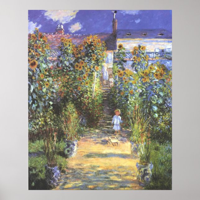 Poster Jardim do Artista de Vetheuil - Claude Monet (Frente)