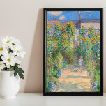 Poster Jardim do Artista em Vétheuil por Claude Monet<br><div class="desc">O Jardim do Artista em Vétheuil está pintando por Claude Monet apresentando um pequeno pé de criança diante de nós em um caminho coberto pelo sol que corre pelo centro de um jardim dominado por torres de girassóis amarelos e laranja queimados. Atrás da criança, uma mulher e outra criança ficam...</div>