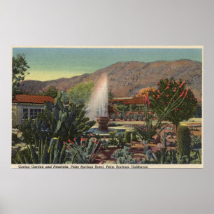 Poster Jardim do cacto, hotel do Palm Springs