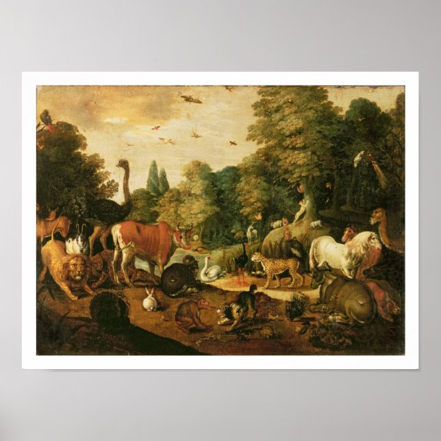 Pôster Jardim do Éden (óleo na canvas) (Frente)