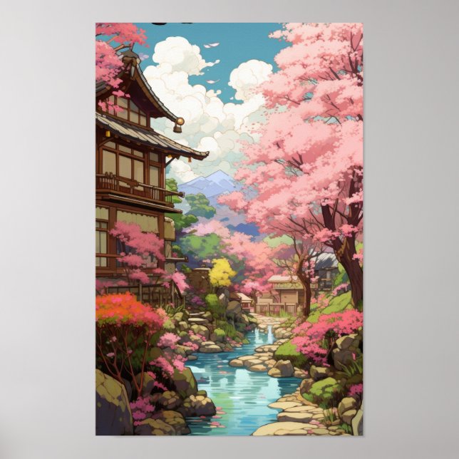 Poster Jardim do Flor de Cereja - Studio Ghibli S (Frente)
