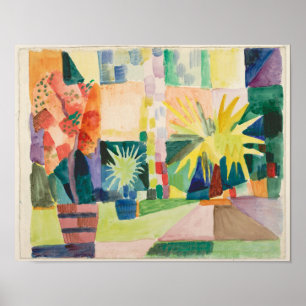 Poster Jardim do Lago Thun por August Macke
