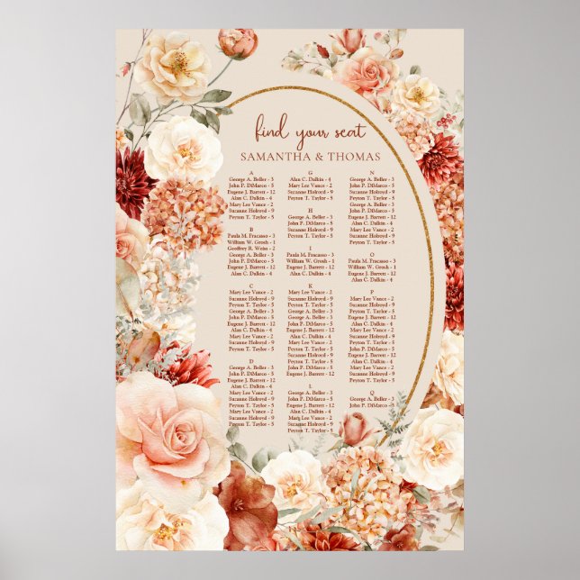 Poster Jardim do outono de Boho especiarias ferrugem lara (Frente)