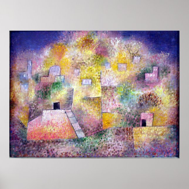 Poster Jardim do Prazer Oriental de Paul Klee (Frente)