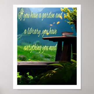 Poster Jardim e biblioteca