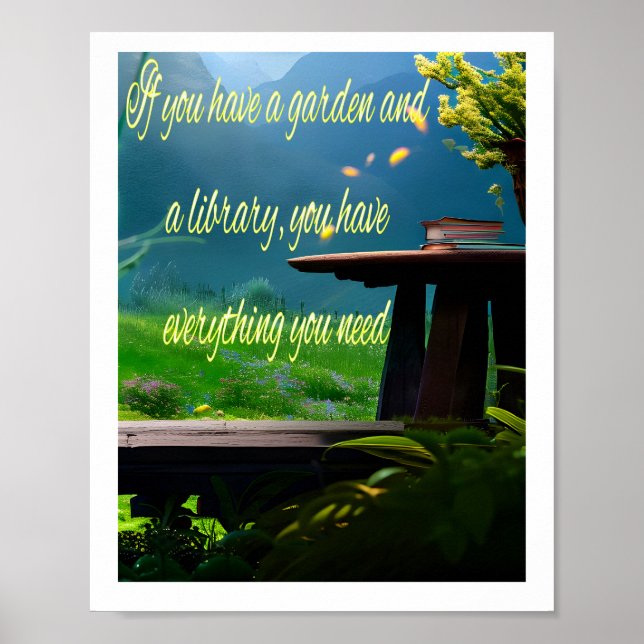 Poster Jardim e biblioteca (Frente)