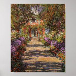 Poster Jardim Em Giverny 1902 Por Claude Monet