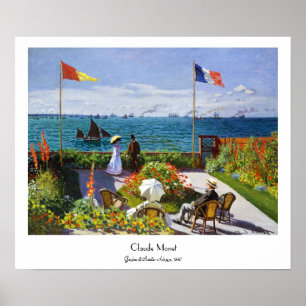 Poster Jardim em Sainte-Adresse, Claude Monet 1867