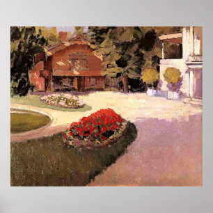 Poster Jardim em Yerres, pintura de arte fina,
