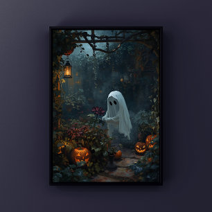 Poster Jardim Fantasma Jardim Escuro Cozy Halloween