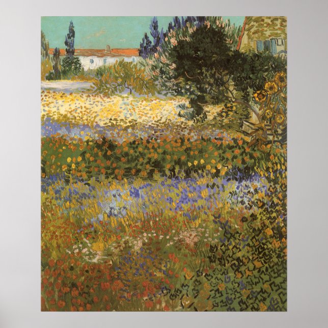 Pôster Jardim Flor de Vincent van Gogh (Frente)