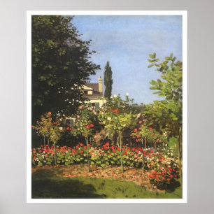 Poster Jardim Flor em Sainte Adresse por Claude Monet