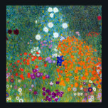 Poster Jardim Flor Gustav Klimt<br><div class="desc">Uma casa de campo ou um jardim de flores,  como pintado por Gustav Klimt.</div>