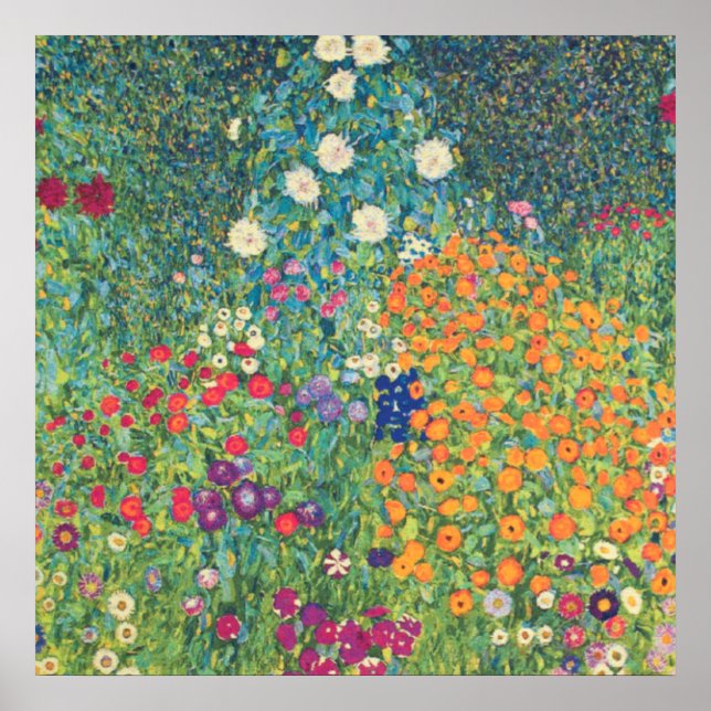 Poster Jardim Flor Gustav Klimt (Frente)