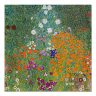 Pôster Jardim Flor Vibrante - Poster de Glosso Gustav Kli