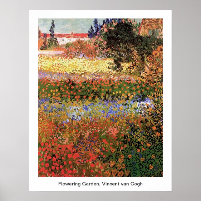 Poster Jardim Flor, Vincent van Gogh. (Frente)