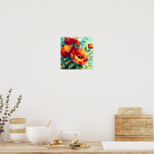 Poster Jardim Floral Bloom Vibrant