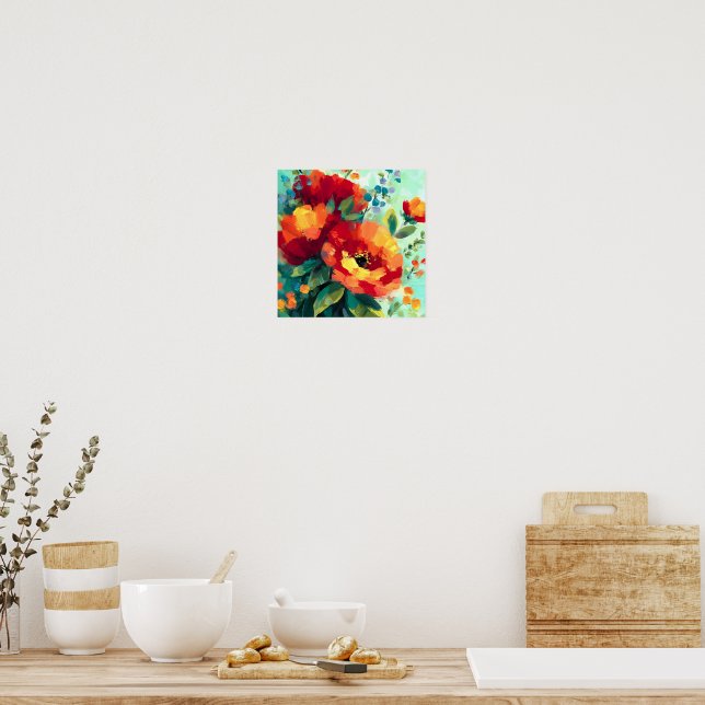 Poster Jardim Floral Bloom Vibrant (Cozinha)