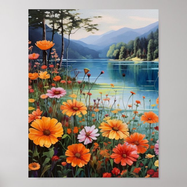 Poster Jardim Floral por Primavera de Lago (Frente)