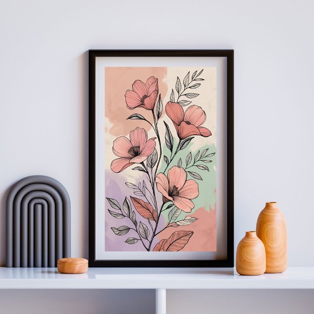 Poster Jardim Florido de Terracota (Criador carregado)
