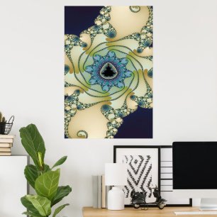 Poster Jardim Fractal Octopus Mandelbrot