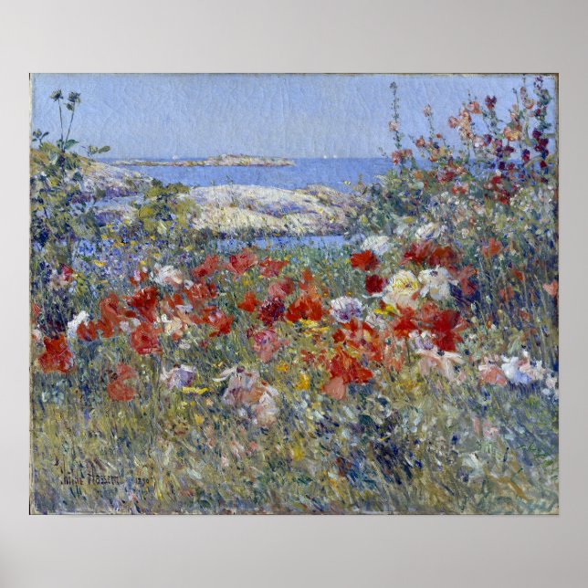 Poster Jardim Infantil Hassam Celia Thaxter (Frente)