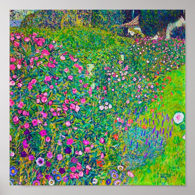 Poster Jardim Italiano, Gustav Klimt (Frente)